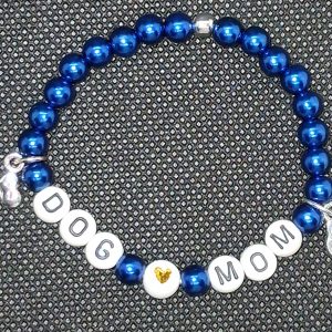 💙 DOG MOM Bracelet | Handmade Dog Mom Bracelet | Dog Lover Gift - Small