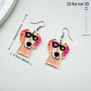 Flower Power Pup | Dangle Earrings