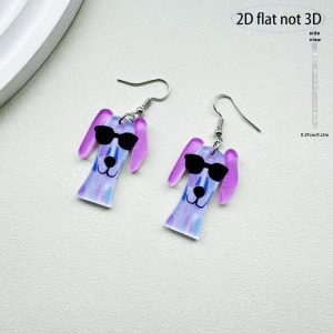 Violet Vibes Pup | Dangle Earrings