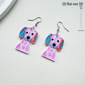 Cotton Candy Pup | Dangle Earrings
